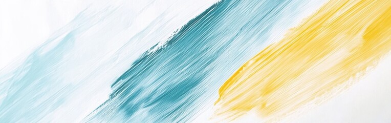 Poster - Handcrafted strokes of soft pencil on a clean white background showcasing delicate shades of blue and yellow in an artistic expression