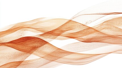 Leinwandbilder - Abstract flowing lines of soft pencil strokes create a tranquil atmosphere in warm earth tones