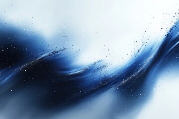 Poster - Dynamic Speed Lines with Halftone Background in Blue and White