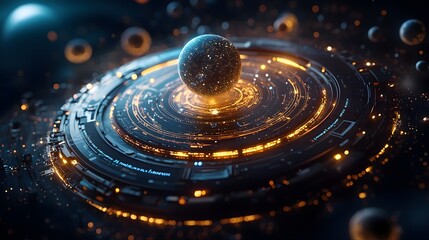 Poster - quantum computing hub exploring gravitational forces and newton s universal law of gravitation with 