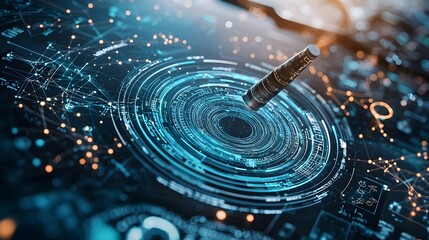 Poster - quantum systems calculating complex projectile motion patterns with real time holographic parabolas 