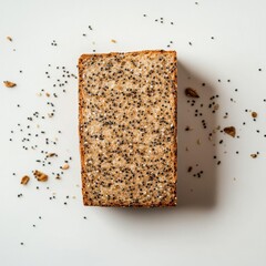 Aufkleber - Freshly baked rye bread loaf with visible seeds on a clean surface ready for serving or enjoying fresh