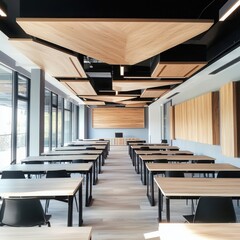 Poster - Innovative classroom design in a startup environment for business development and growth modern setting educational focus entrepreneurial spirit