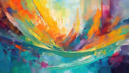 Poster - vibrant dreamscape an abstract fantasy journey through colorful realms of imagination and emotion