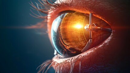 Poster - Innovative prosthetic eye system leveraging quantum computing and holographic displays for advanced light processing and retinal the potential of futuristic medical technology