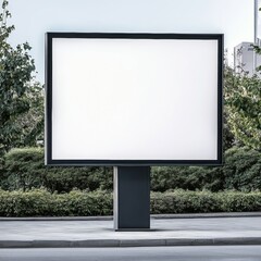 Poster - Blank billboard mock-up with transparent background, ideal for advertising layouts, promotional material design, versatile and customizable