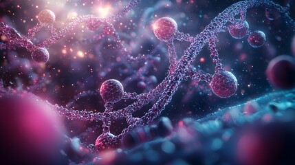 Poster - this digital showcases the dynamic and intricate molecular bonds involved in biochemical processes u