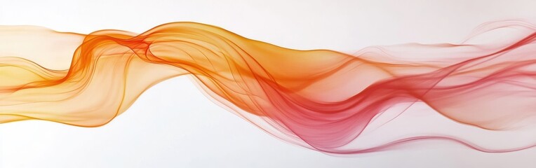 Poster - Elegant amber and pink colors flow together in smooth waves, creating a captivating visual experience