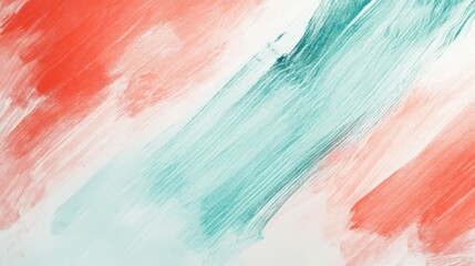 Aufkleber - Dynamic abstract composition of blurred pencil strokes creating soft red and green forms