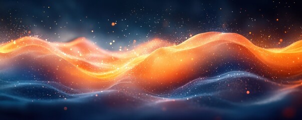 Poster - Abstract Digital Background for Tech Processes Neural Networks AI Data Transfer Encryption Multimedia Science Education