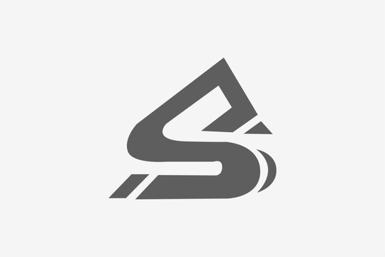 letter S sport bold triangle logo