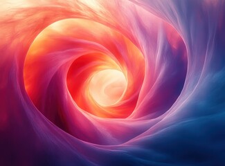 Poster - Futuristic Tunnel Warp Digital Pop Background with Geometric Shapes and Vivid Colors