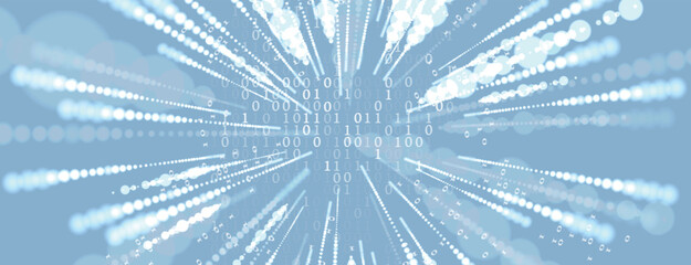 Aufkleber - Futuristic background. Big data visualization. Cyber concept