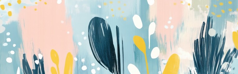 Aufkleber - Soft pastel blue pencil strokes create a calming abstract composition with vivid shapes and textures in a tranquil setting