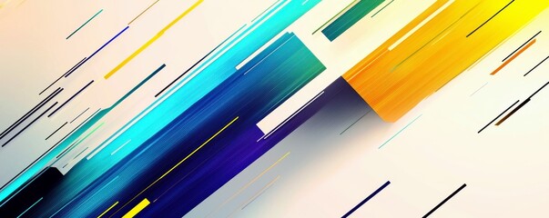 Poster - Abstract dynamic lines in vibrant colors creating a sense of movement and energy in a modern design suitable for backgrounds and creative projects