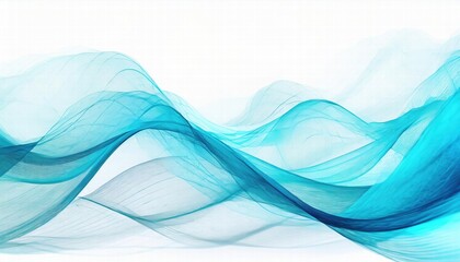 Poster - stunning blue abstract wave background on a clean white canvas perfect for modern designs, digital a