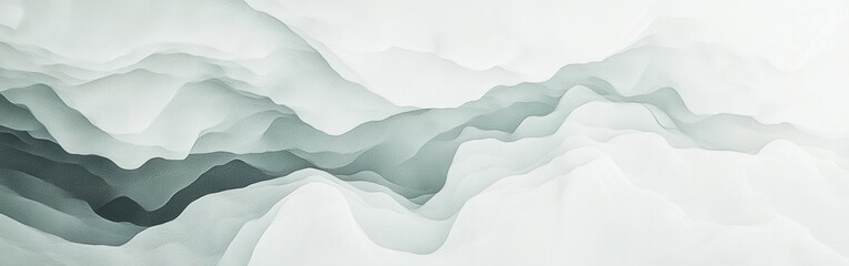 Aufkleber - Abstract white composition with faint textures creating a serene and flowing visual experience in a minimalist style