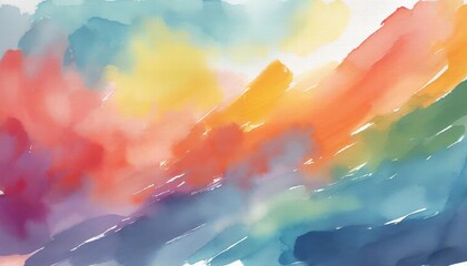 Poster - Bright Colorful Watercolor Paint Background Texture A Vibrant and Artistic Canvas for Creative Projects, Perfect for Graphic Design, Invitations, and Art Prints