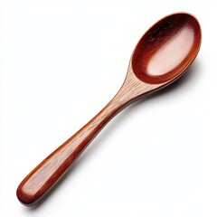 Polished wooden serving spoon showcasing a smooth finish and elegant craftsmanship for culinary use