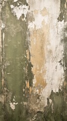 Aufkleber - Distressed metallic design in olive green with muted tones creates a textured visual experience
