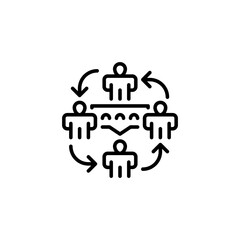 Poster - Communication Lines Line Icon. linear style sign for mobile concept and web design. Outline vector icon.