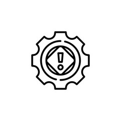 Poster - Error Fixing Line Icon. linear style sign for mobile concept and web design. Outline vector icon.