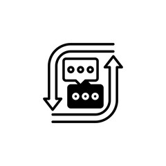 Poster - Feedback Loop Line Icon. linear style sign for mobile concept and web design. Outline vector icon.