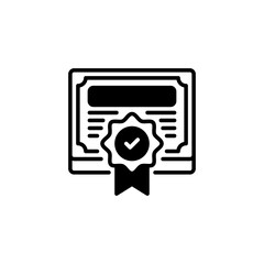 Poster - Certificate Line Icon. linear style sign for mobile concept and web design. Outline vector icon.