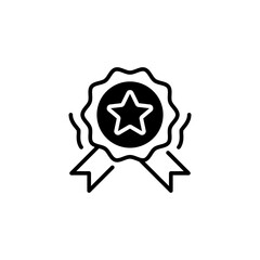 Poster - Skill Badge Line Icon. linear style sign for mobile concept and web design. Outline vector icon.