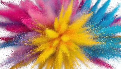 Poster - vibrant colored powder explosion abstract closeup dust on backdrop capturing the essence of holi cel