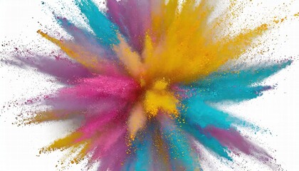 Poster - vibrant colored powder explosion a stunning abstract closeup of dust on a backdrop, capturing the es