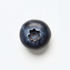 Poster - Ripe blueberry with smooth surface resting on light background in bright lighting