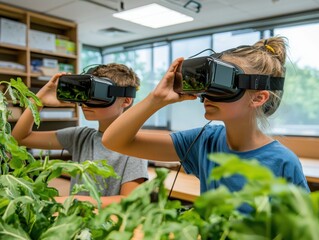 Poster - Engaging students in environmental science class through vr technology classroom educational experience interactive learning immersive environment