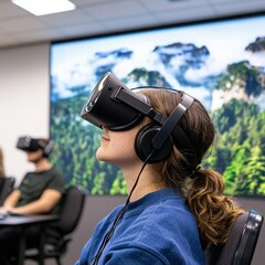 Poster - Exploring environmental science through vr technology in a classroom setting engaging students in nature and ecosystems interactive learning environment
