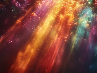 Poster - Shimmering Aurora Flare Spectrum Background Dreamlike Light Rays Abstract Impressionism