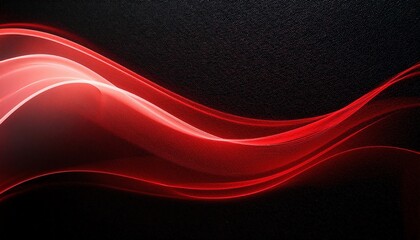 Poster - A smooth, flowing pattern of red light against a dark background, creating a dynamic and vibrant visual effect.