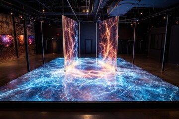 Poster - Interactive virtual reality experiments on newton's laws of physics classroom setting educational content modern environment engaging viewpoint deep understanding of physical concepts