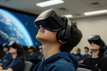 Poster - Exploring black holes interactive vr tour in astronomy class engaging students with gravitational forces and cosmic environments