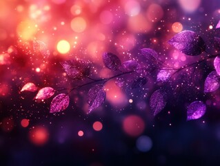 Fototapete - Dreamy Soft Purple Abstract Background with Bokeh Effect and Ethereal Lighting