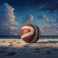 Wall Mural - beach volleyball soft sand summer sky