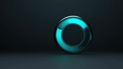 Poster - innovative circular design showcasing glowing technology in a dark setting