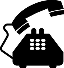 Aufkleber - Phone icon vector in trendy black flat style. Telephone call sign. Contact us symbol illustration. Cell phone pictogram. Mobile app and website buttons isolated on transparent background.