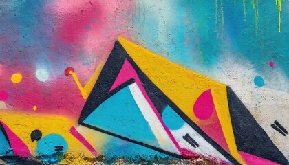 Poster - vibrant graffiti wall abstract background a colorful fusion of urban artistry and pop culture elemen