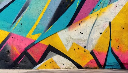 Poster - vibrant urban expressions an abstract graffiti wall background for artistic pop art inspiration and 