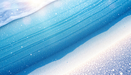 Wall Mural - Winter Abstract Background with Blue Sky Snowflakes and Frosty Texture