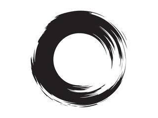 Wall Mural - abstract circular brushstroke design for graphic elements.