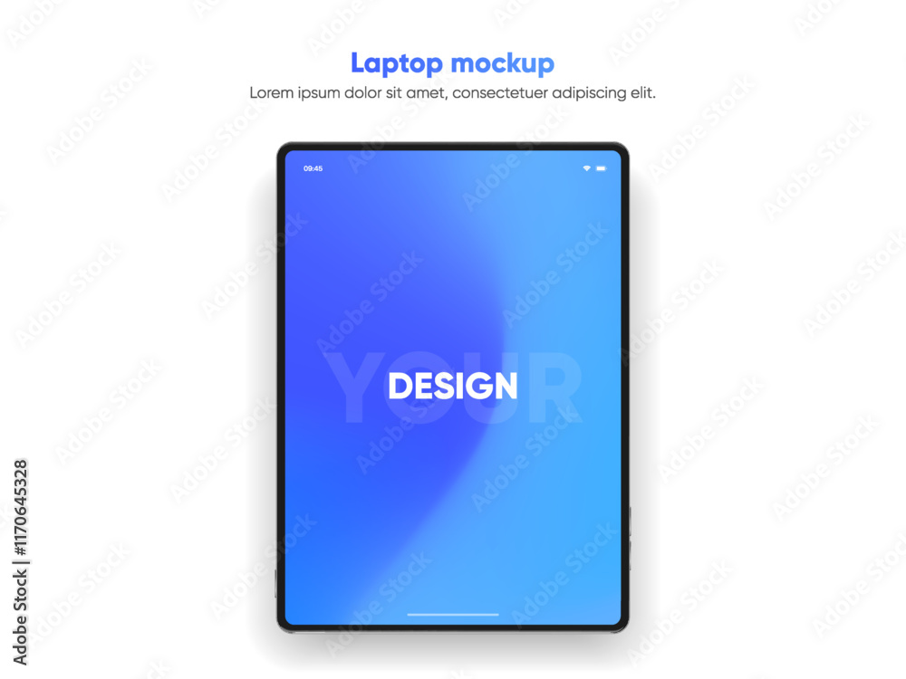 Screen Less Tablet 3D Tablet frame less blank screen. Empty screen device tablet mockup ...