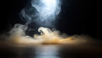Poster - mystical mist a captivating symphony of swirling smoke in dark and light, fluid fantasia of ethereal