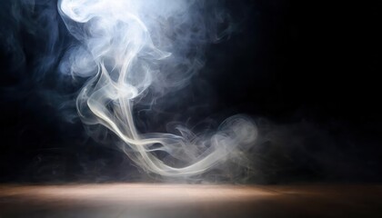 Poster - mystical mist a swirling symphony of dark and light, fluid fantasia captured in an abstract dance of