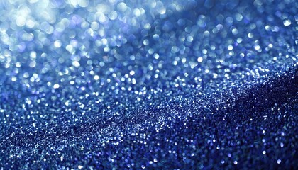 Poster - Sapphire Glitter Bokeh Background Unfocused Shimmering Royal Blue Sparkle with Crystal Droplets for Stunning Visual Effects and Elegant Designs